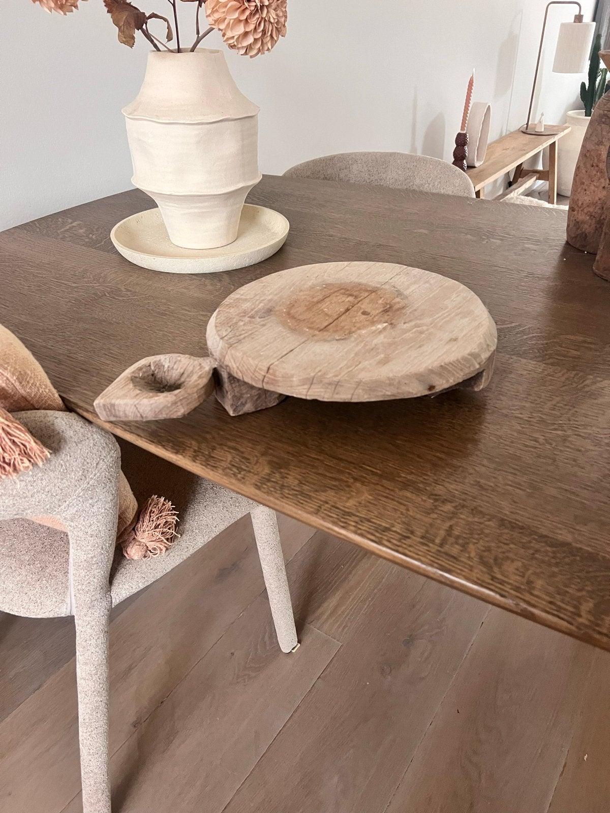 Decoratieve houten schaal/plateau - Vintage look, Ophalen of Verzenden, Zo goed als nieuw, Bruin, Vintage