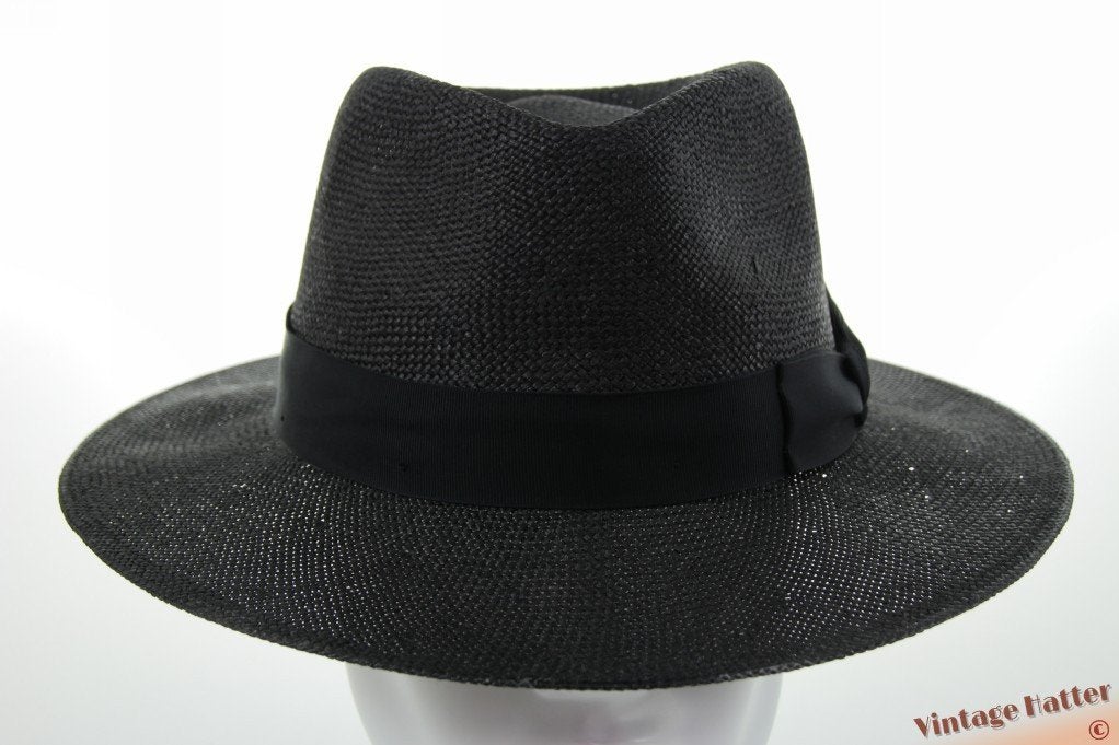 Zomer stro panama hoed Stetson Traveller zwart XL 62 Nieuw, 60 cm (XL, 7½ inch) of meer, Stetson, Hoed, Nieuw