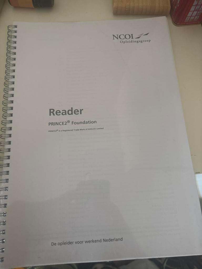 Reader PRINCE2 Foundation NCOI, Boeken, Studieboeken en Cursussen, Ophalen of Verzenden, Gamma, Gelezen, HBO