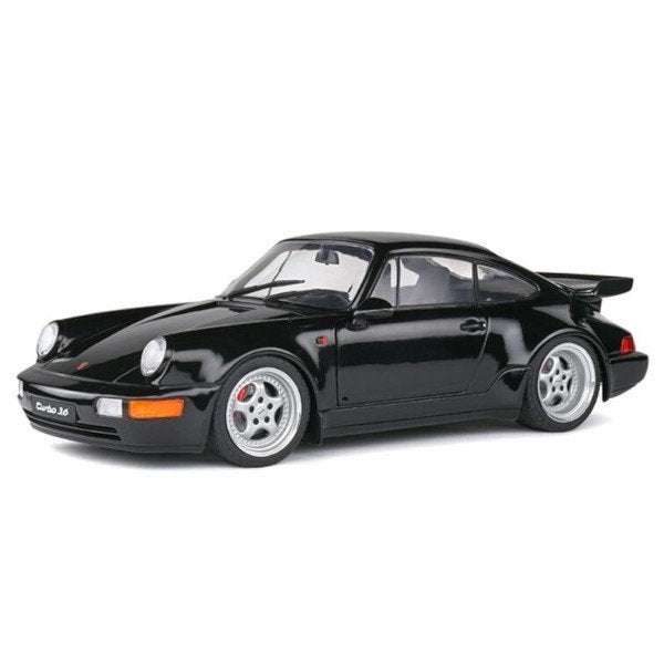 Porsche 911 (964) Turbo 3.6 1993 Zwart Schaal 1/18 Solido, Solido, Auto, Solido, Nieuw