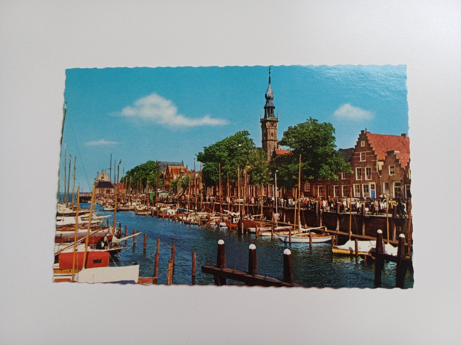 Ansichtkaart Veere, Jachthaven, Ophalen of Verzenden, 1960 tot 1980, Ongelopen, Zeeland