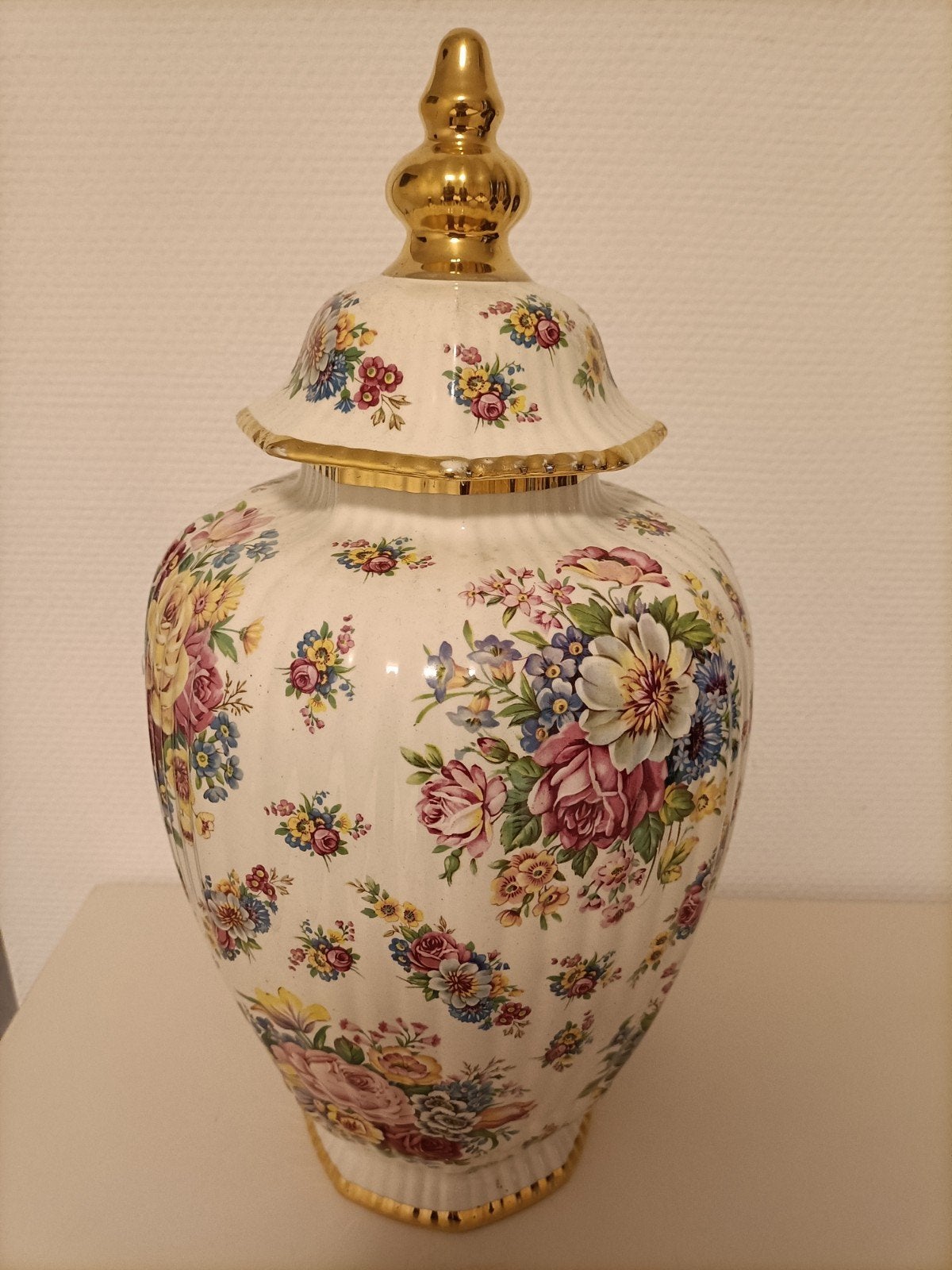 Boch Keralux 'Fleurs de Saxe' vaas 40 cm, Ophalen