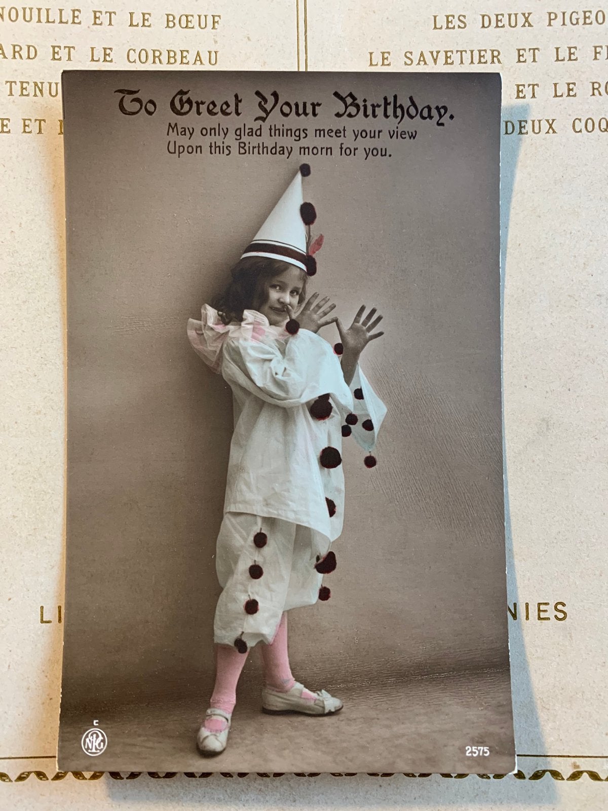 To Greet Your Birthday - clown pierrot (SL), Ophalen of Verzenden, Voor 1920, Ongelopen, Kinderen