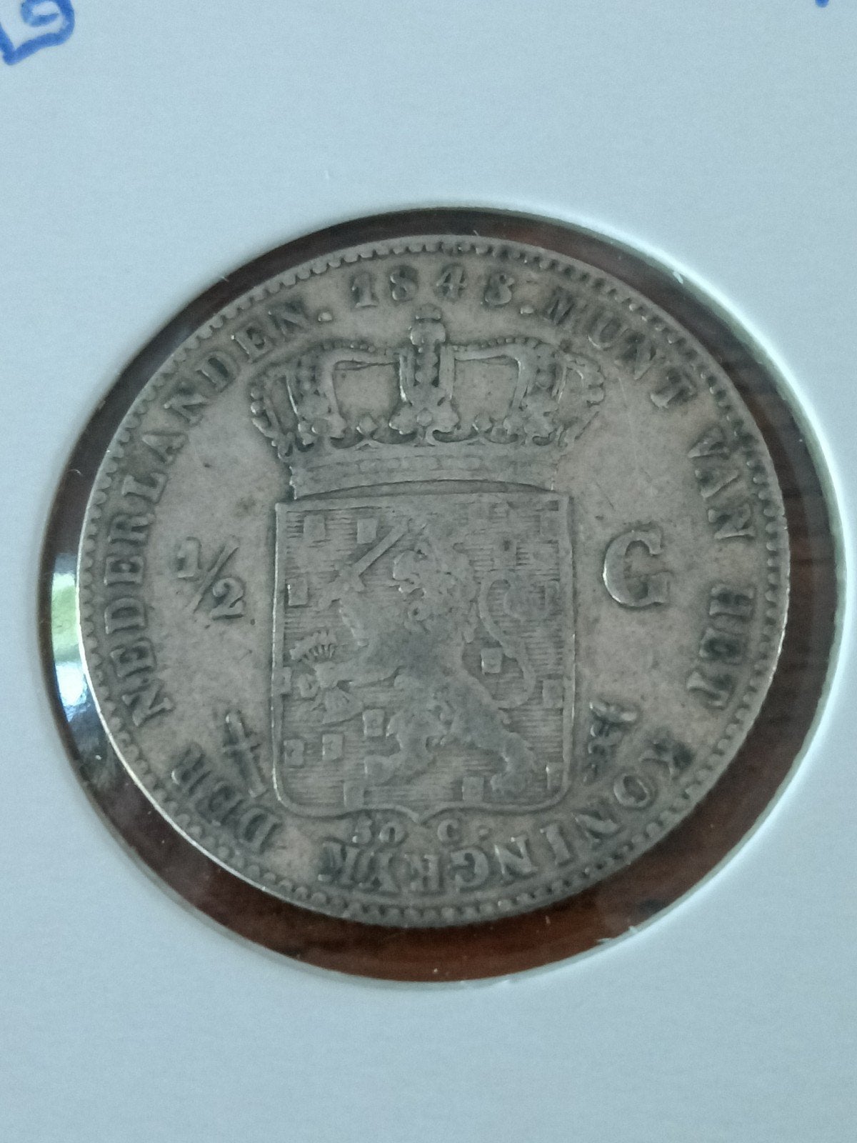 Halve gulden 1848 Willem twee, Ophalen of Verzenden, Koning Willem II, ½ gulden