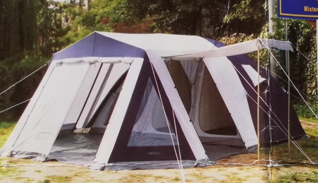 Familie bungalowtent Tornado van katoen., Caravans en Kamperen, Tenten, Ophalen, Gebruikt, Tot en met 6