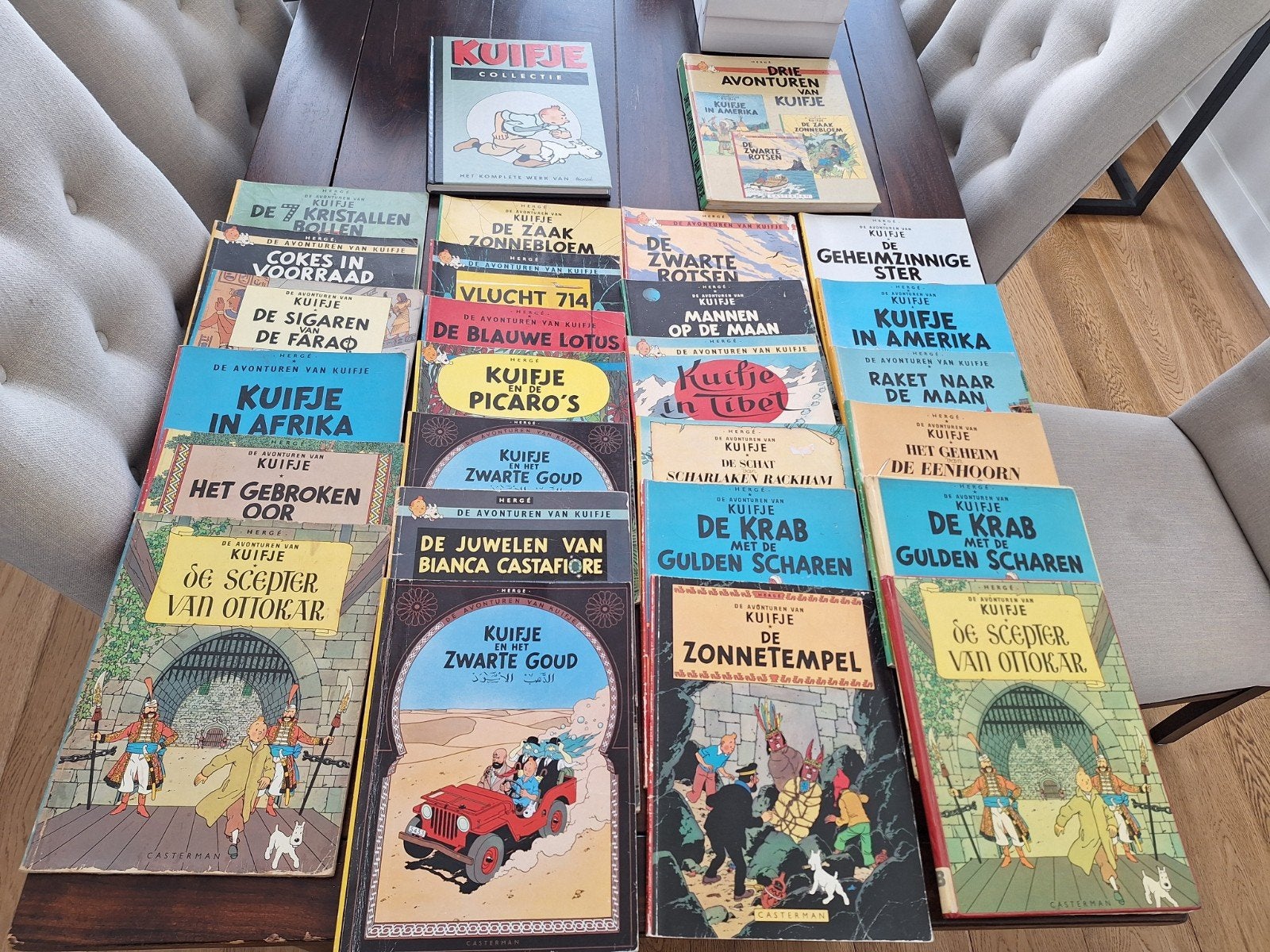 Collectie Kuifje stripboeken (2x hardcover, 2x verzamel, Boeken, Stripboeken, Meerdere stripboeken, Ophalen of Verzenden, Gelezen