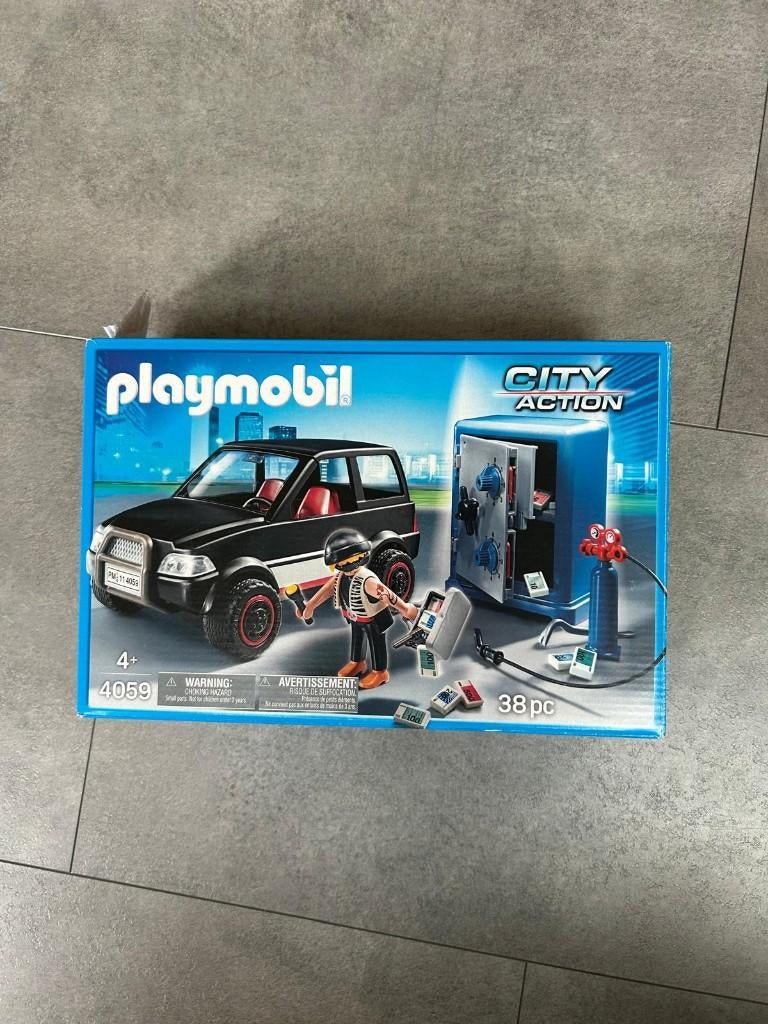 Playmobil City Action overval met kluis 4059, Ophalen of Verzenden, Gebruikt, Complete set