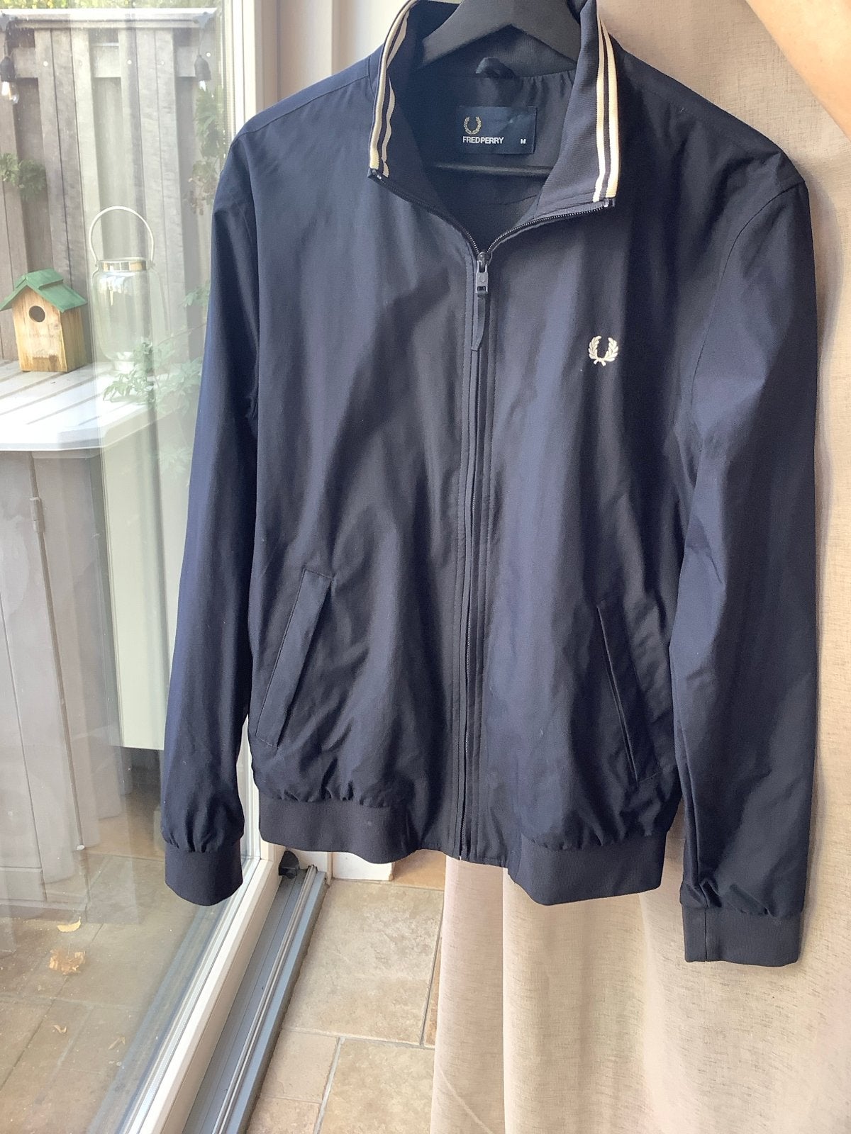 Fred Perry zomerjas donkerblauw maat M, Ophalen of Verzenden, Zo goed als nieuw, Maat 38/40 (M), Blauw