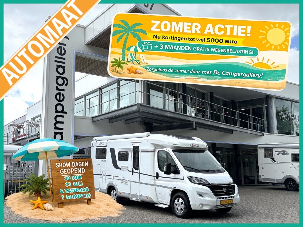 LMC PASSION V 643 G AUTOMAAT ENKELE BEDDEN EURO6 10.000KM!, Automaat, Standaard zit, Fiat, 6 tot 7 meter