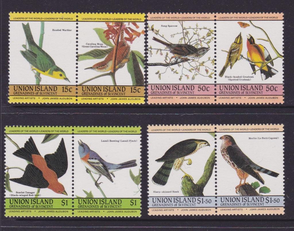 TSS Kavel 10032 st Vincent pf 1985 minr 78-85 Audubon vogels, Ophalen, Postfris, Midden-Amerika