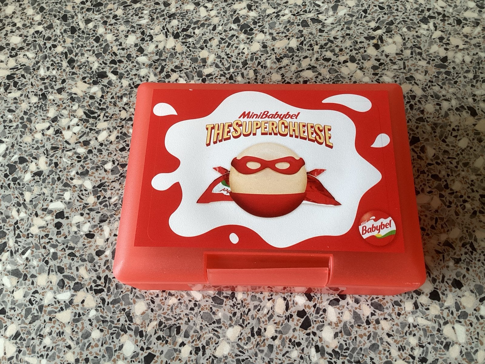 Mini Babybel broodtrommel - The Supercheese, Gebruikt, Kunststof, Ophalen of Verzenden, Broodtrommel