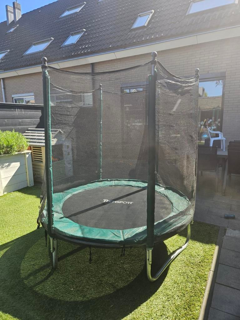 Trampoline met veiligheidsnet - Techsport, Ophalen, Gebruikt