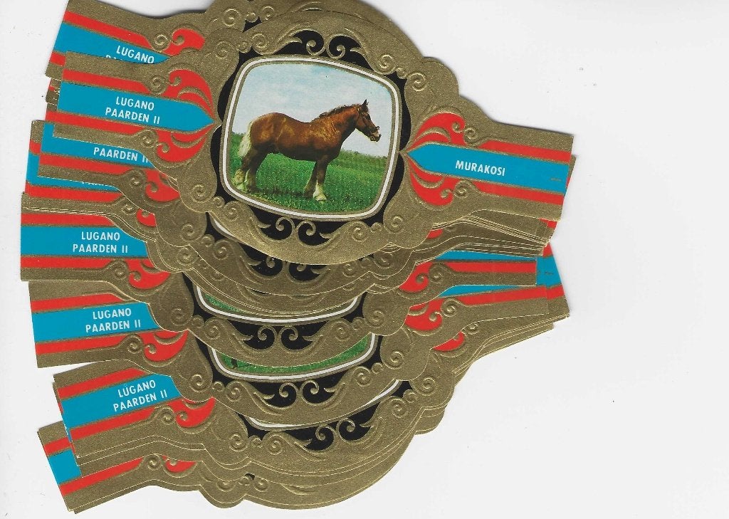 reeks HG 330  paarden    1-24        sigarenbanden, Ophalen of Verzenden, Zo goed als nieuw, Sigarenbandjes