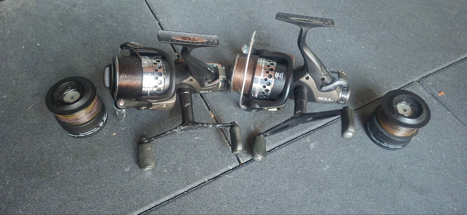 2x soul karper vrijloop molens met 2 extra spoelen, Ophalen of Verzenden, Gebruikt, Molen