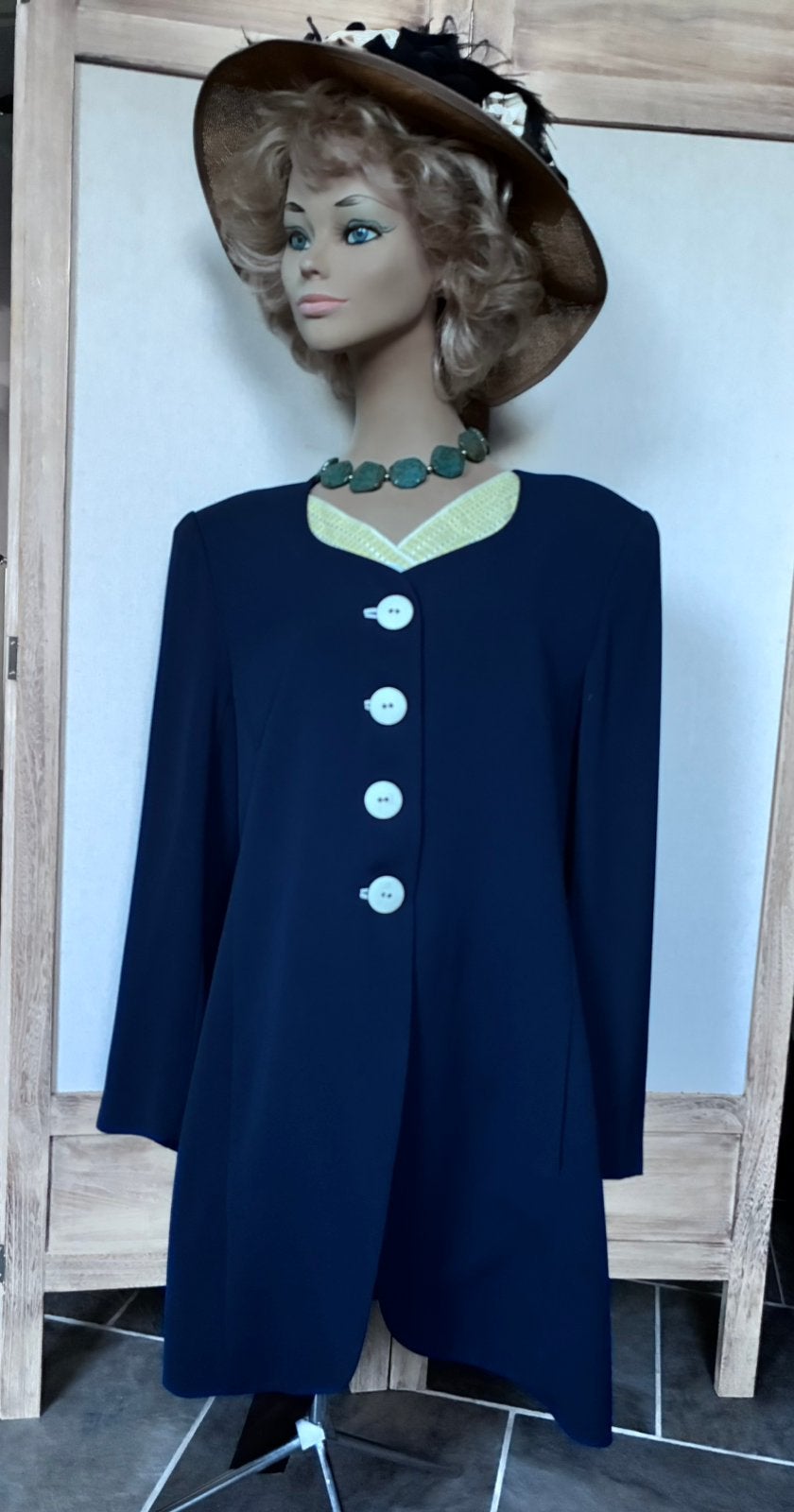 Dames blazer colbertjasje maat 40/42, Ophalen of Verzenden, Gedragen, Maat 42/44 (L), Blauw
