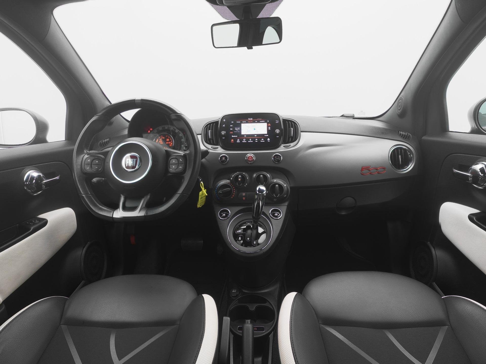 Fiat 500 1.2 69 PK Automaat | Navigatie | DAB+ | Digital Das, Auto's, Stof, Gebruikt, 4 cilinders, 4 stoelen
