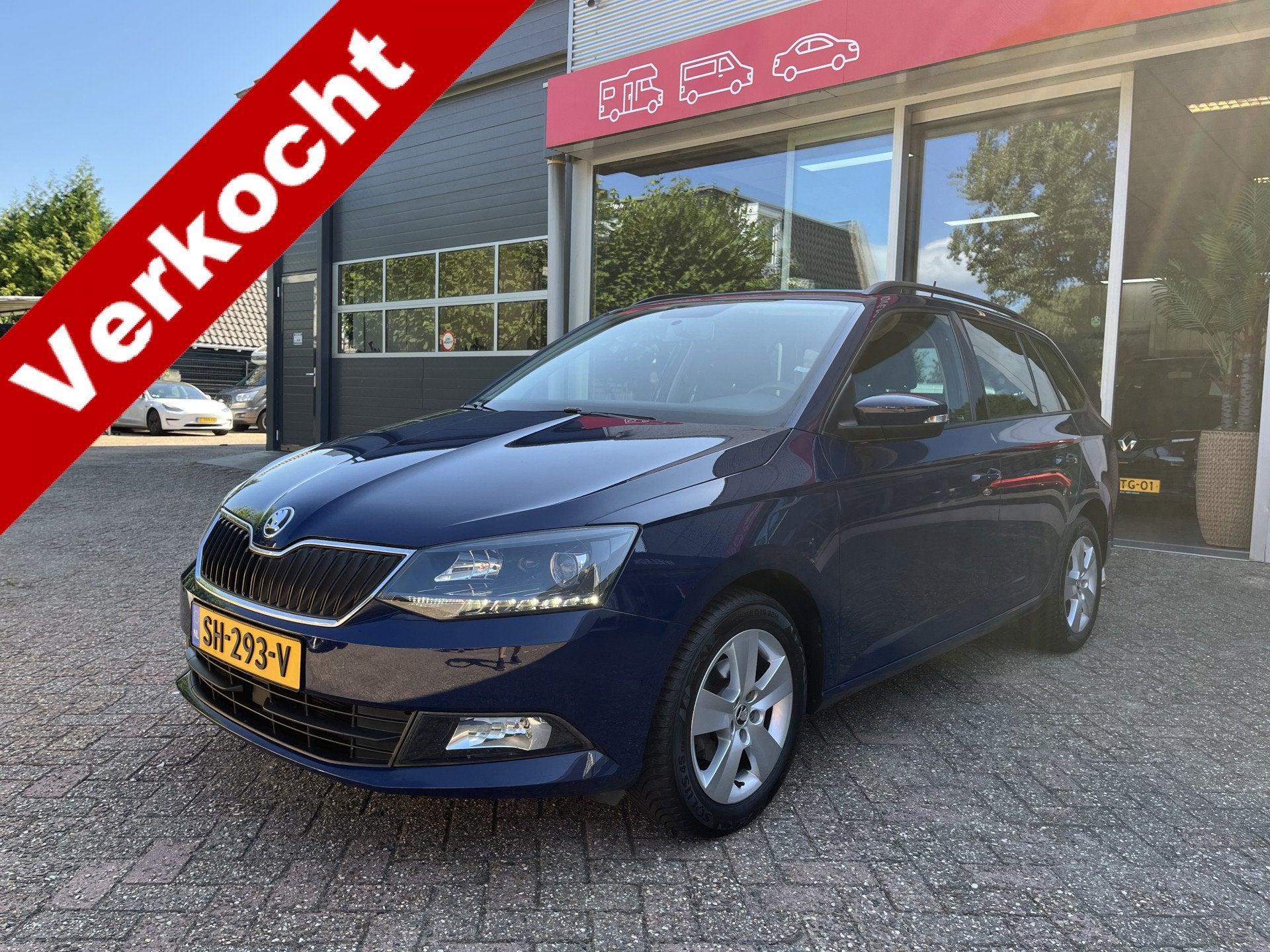 Skoda Fabia Combi 1.0 TSI Ambition Business Bluetooth, Cruis, Auto's, Skoda, Voorwielaandrijving, Blauw, 23 km/l, Origineel Nederlands