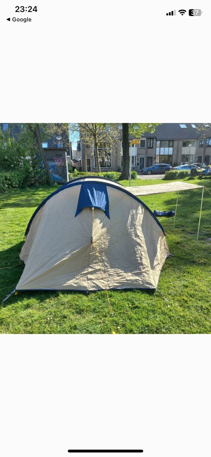 Katoenen Eurotrail tent DENVER ., Caravans en Kamperen, Ophalen, Zo goed als nieuw, Tot en met 2