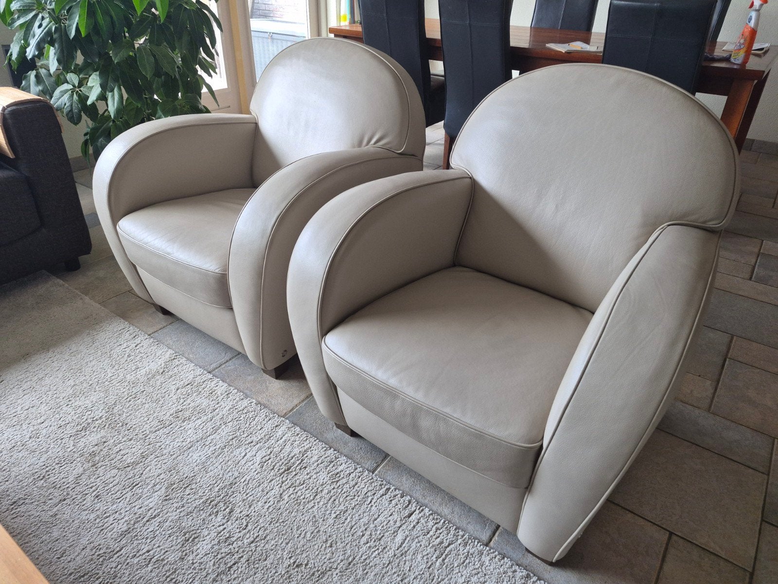 Natuzzi Aris 1681 leren fauteuils, Italiaans design, Huis en Inrichting, Modern, Comfortabel, Ophalen of Verzenden, Zo goed als nieuw