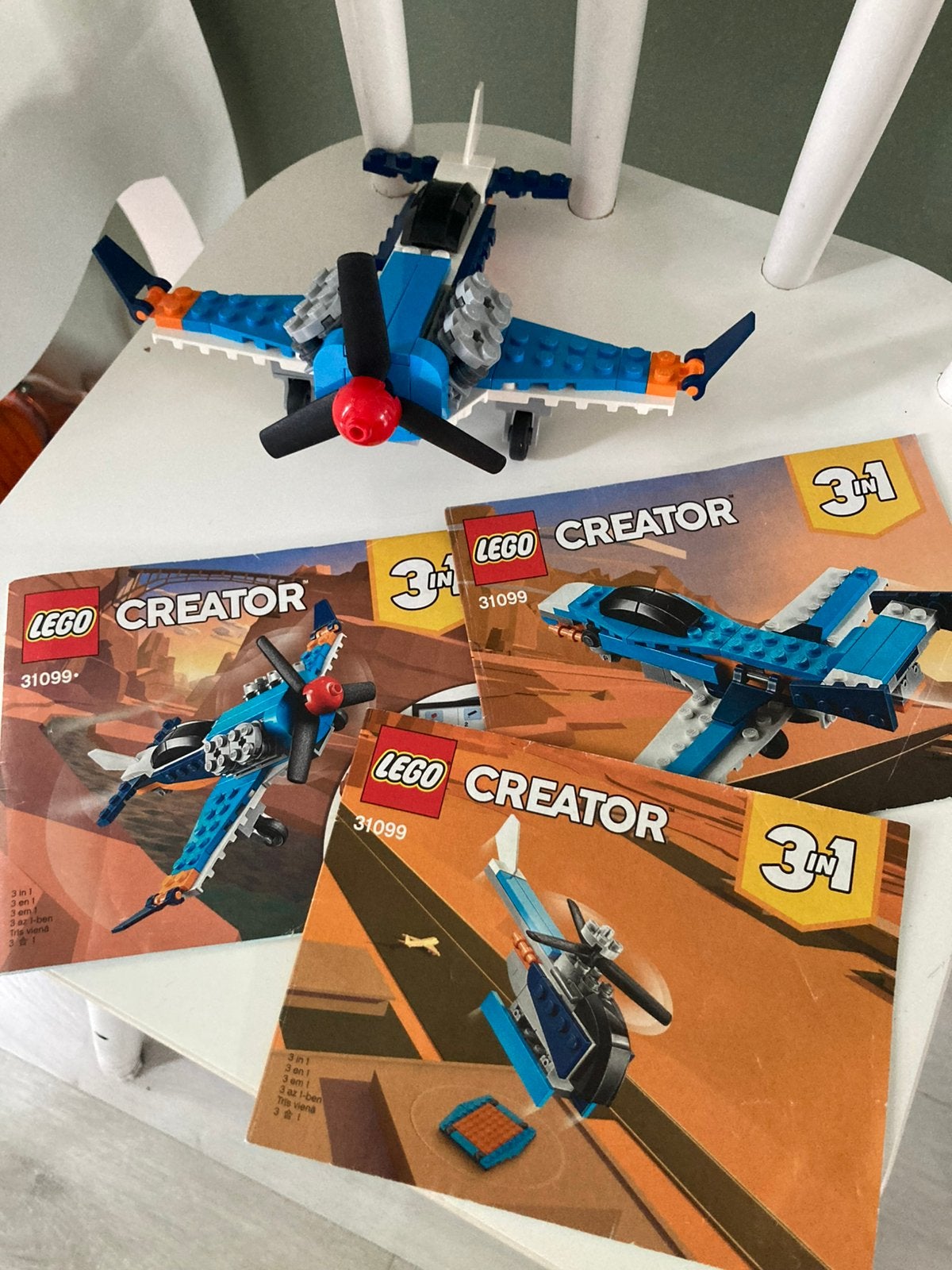 Lego creator 3 in 1 propellervliegtuigen, Kinderen en Baby's, Lego, Ophalen of Verzenden, Zo goed als nieuw, Inclusief instructies