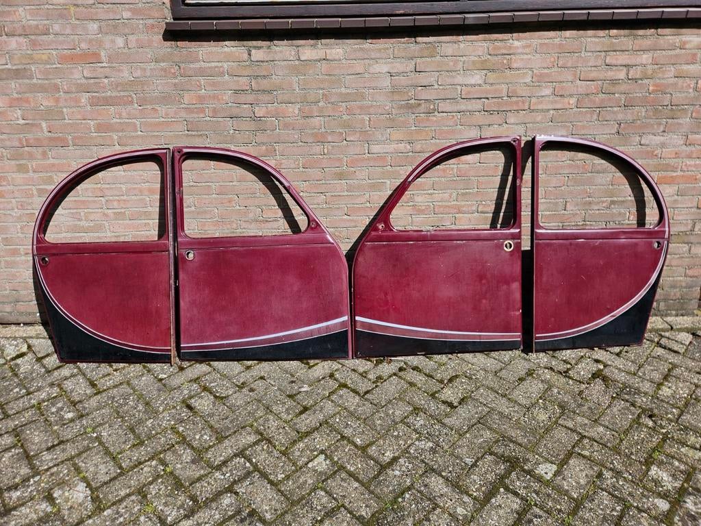 Citroen 2cv Charleston portieren rood zwart eend deuren, Auto-onderdelen, Ophalen, Gebruikt, Citroën, Deur