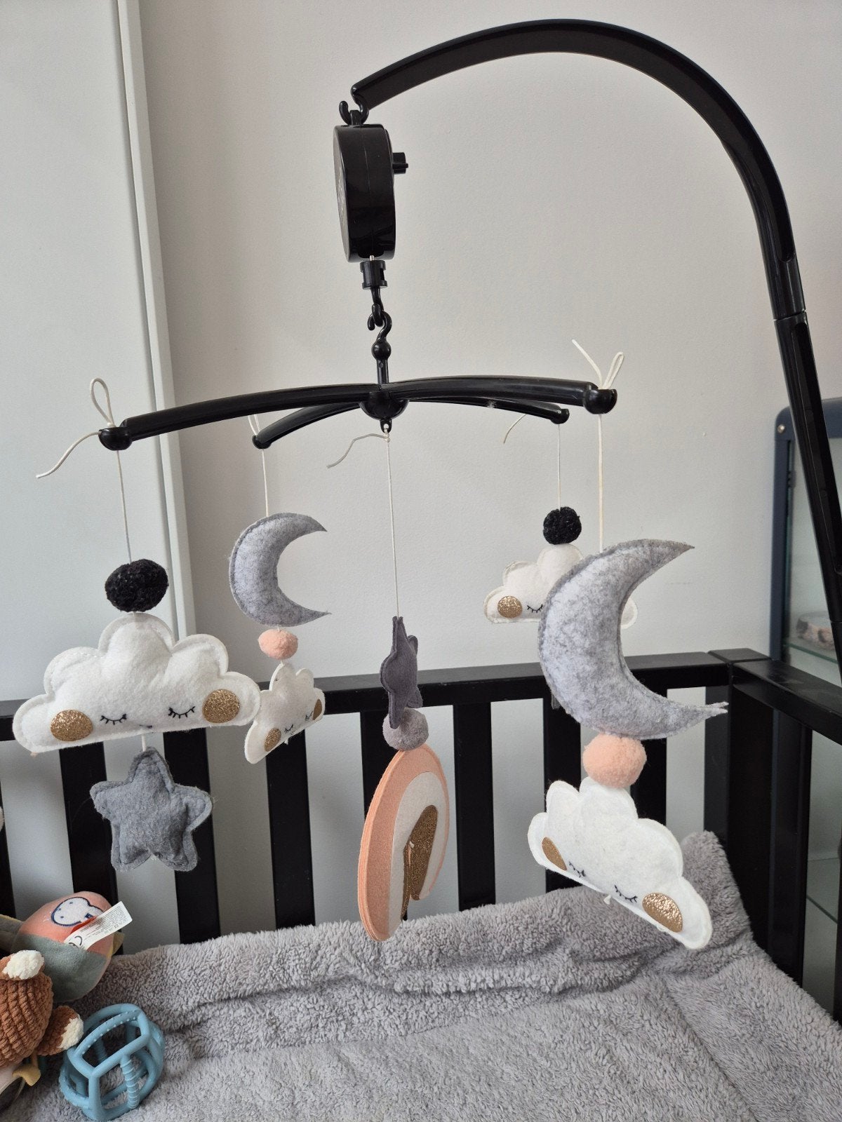 Kieke Piep Mobiel - Wolken, sterren, maan, Kinderen en Baby's, Ophalen, Zo goed als nieuw, Mobiel, Met geluid