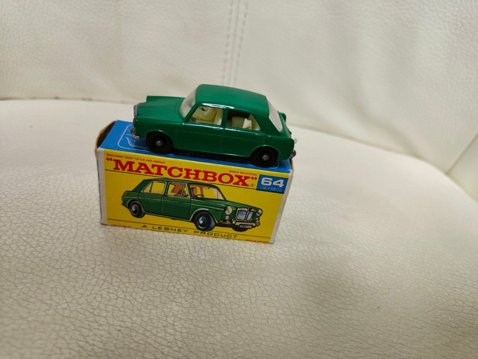 Lesney Matchbox series no. 64: MG 1100. In doosje., Ophalen of Verzenden, Zo goed als nieuw, Auto, Lesney