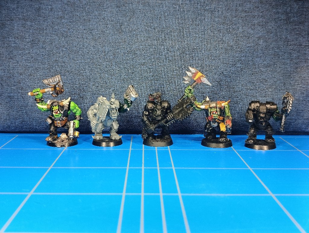 Warhammer 40k Nobz Set 6 Orks, Gebruikt, Warhammer, Ophalen of Verzenden, .