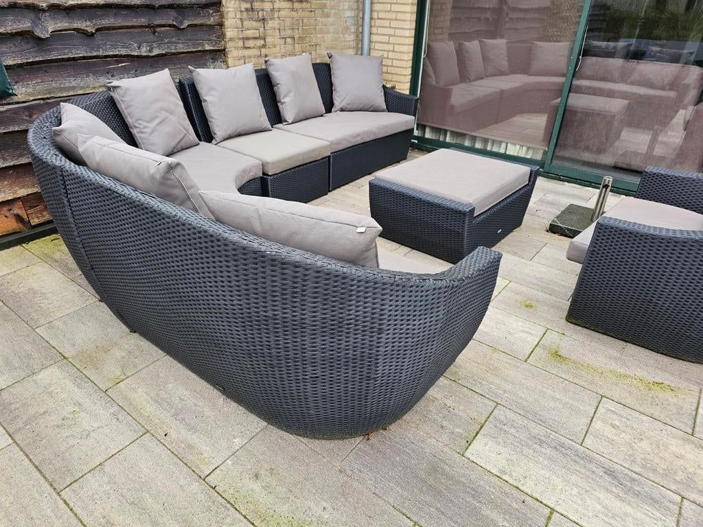Loungeset 8 persoons met all-weather kussens, Ophalen, Gebruikt