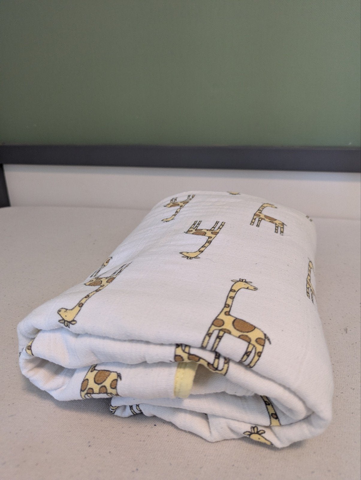 Aden + Anais mousseline deken met giraffenprint, Ademend, Gebruikt, 120 cm, Wit