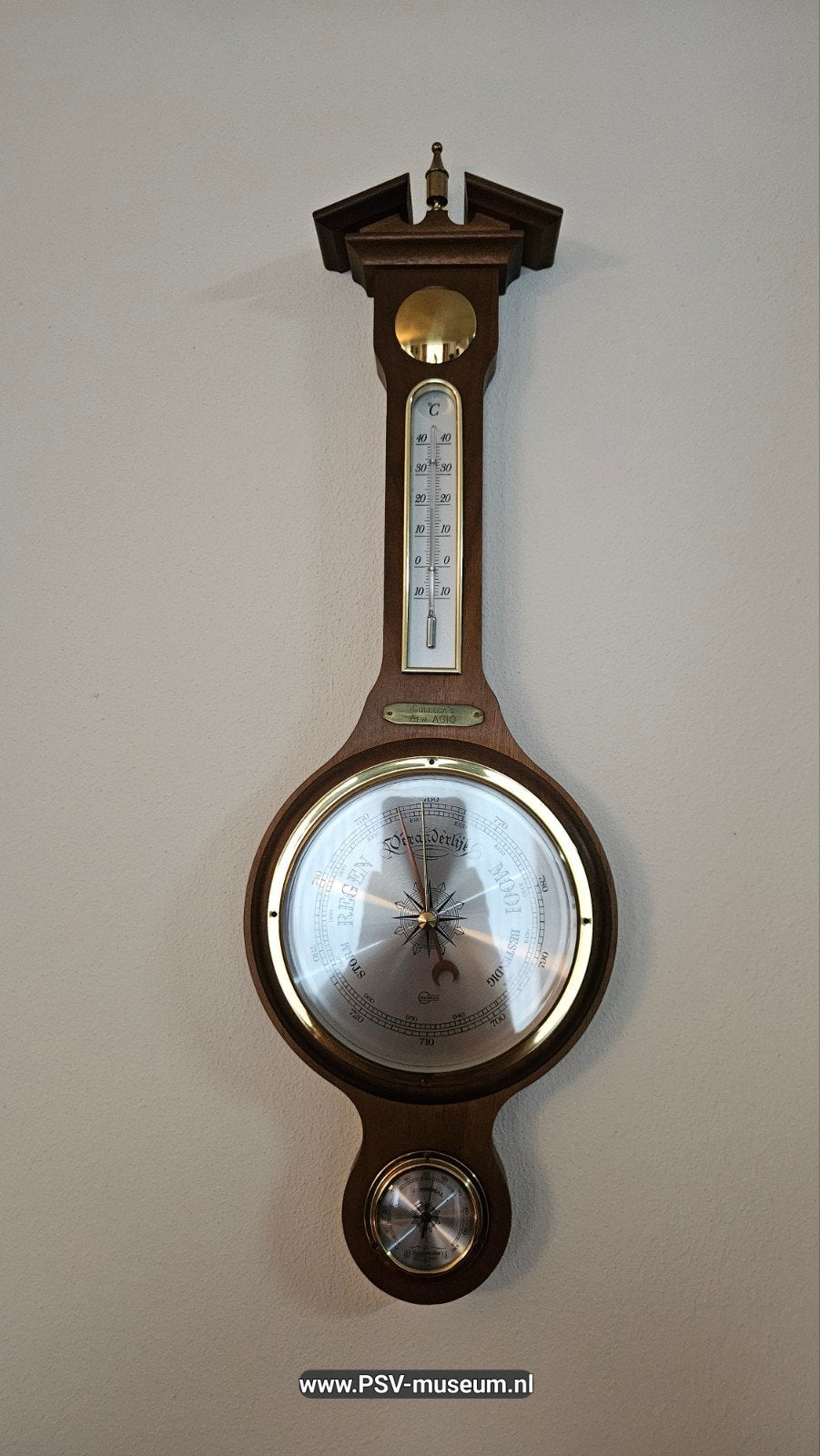 Agio Barometer met Thermometer en Hygrometer, Ophalen of Verzenden, Gebruikt, Barometer