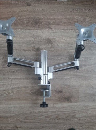 DESQ aluminium monitorsteun 2 schermen, Computers en Software, Ophalen, Zo goed als nieuw, Overige typen, Onbekend