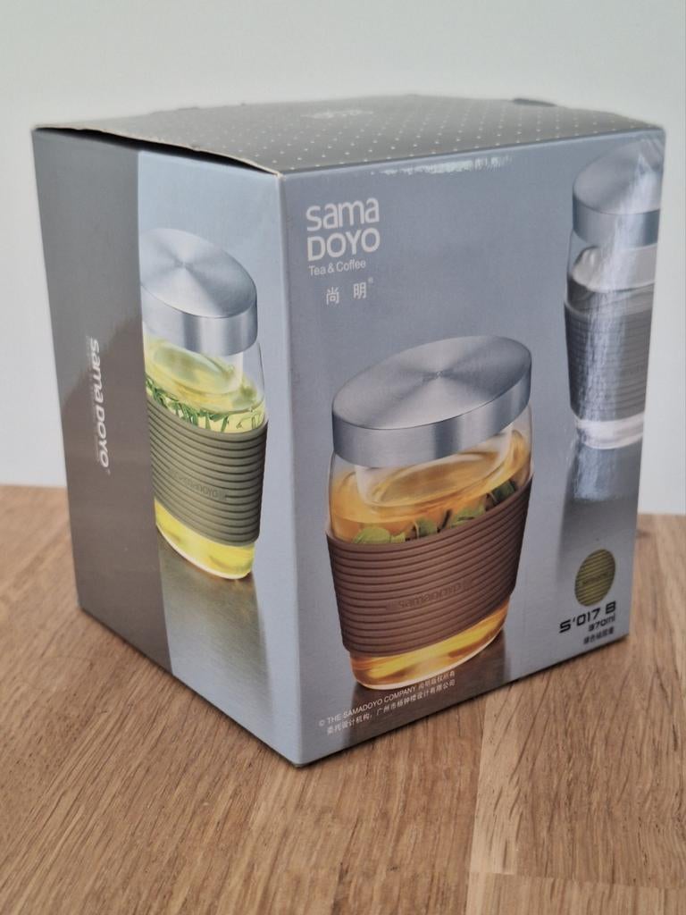 Theeglas met glazen zeef Samadoyo 370ML, Ophalen of Verzenden, Zo goed als nieuw, Overige merken, Groen