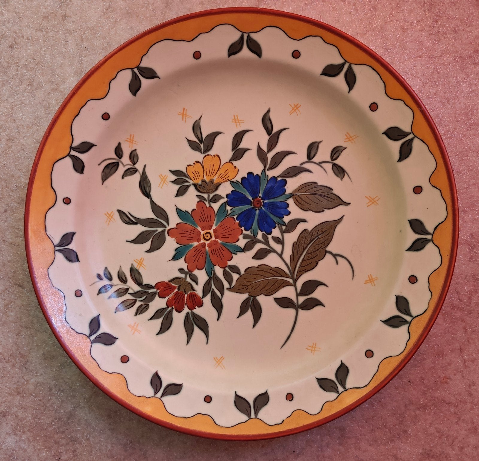 Vintage Gouda Wandbord "Faroca Royal" - Zuid-Holland 40 cm, Antiek en Kunst, Ophalen of Verzenden