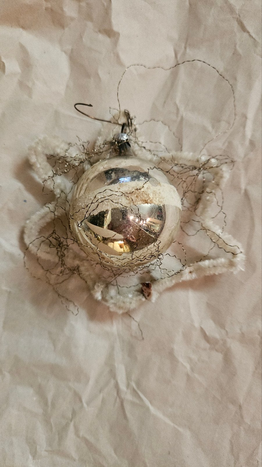 Antieke glazen kerstbal, Diversen, Ophalen of Verzenden
