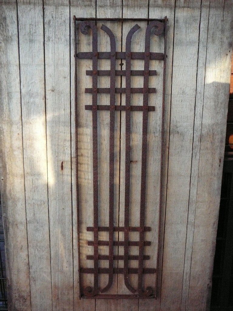 1 antiek ornament 350 (br)x 1200 (h) mm., Ophalen of Verzenden, Gebruikt, IJzer, Sierhekwerk