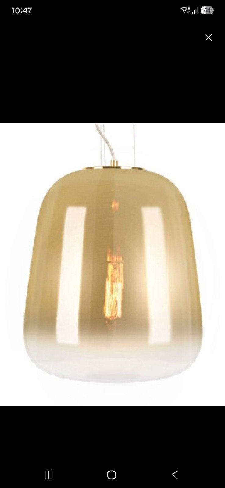 Leitmotiv Cone Hanglamp - Amber Glas - Nieuw in doos, Modern, Scandinavisch, Nieuw, Glas, E27 (groot)
