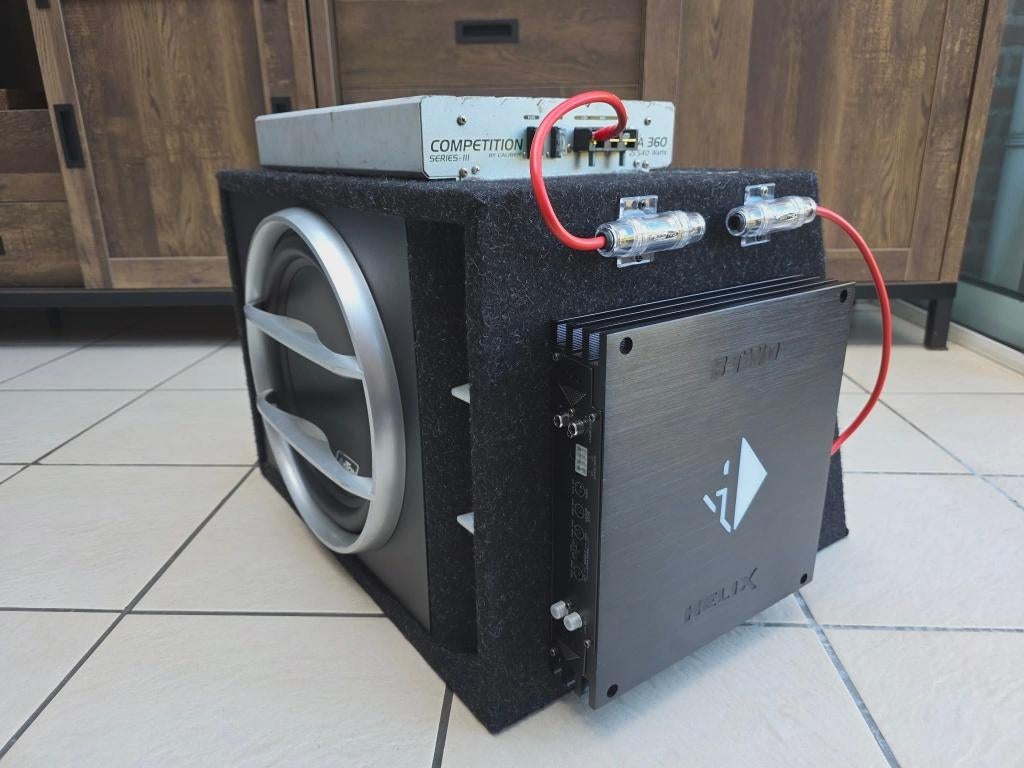 Subwoofer + hoedenplank speakers met versterkers, Auto diversen, Autospeakers, Gebruikt, Ophalen