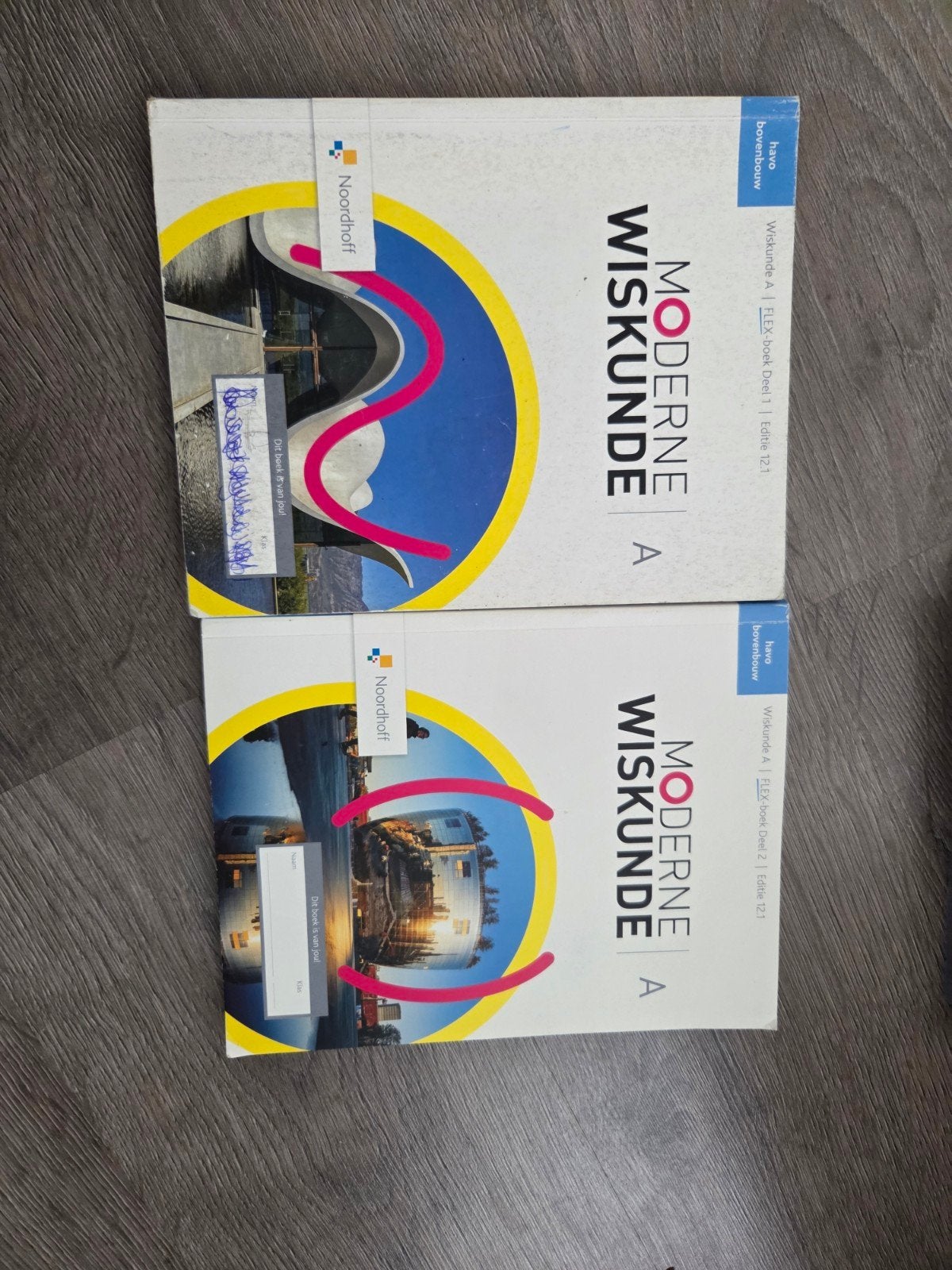 Moderne Wiskunde A FLEX-boek Deel 1 & 2 HAVO Bovenbouw, Boeken, Gelezen, Wiskunde A, Noordhoff, HAVO