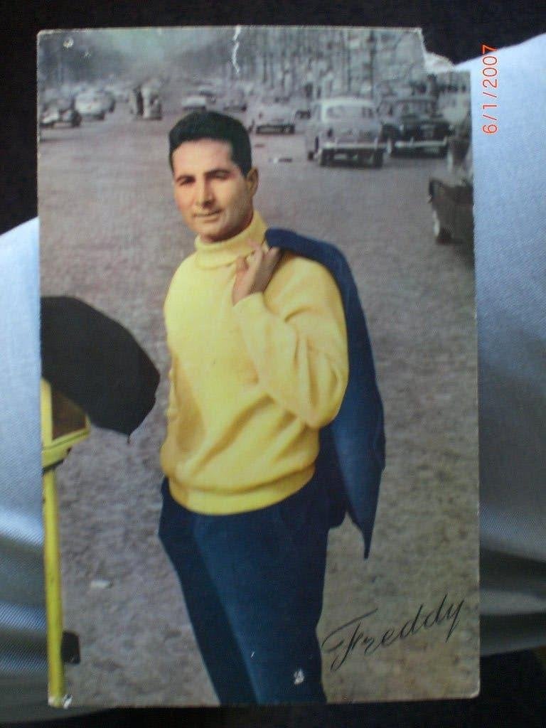 kaart Freddy, Ophalen of Verzenden, 1960 tot 1980, Ongelopen, Sterren en Beroemdheden