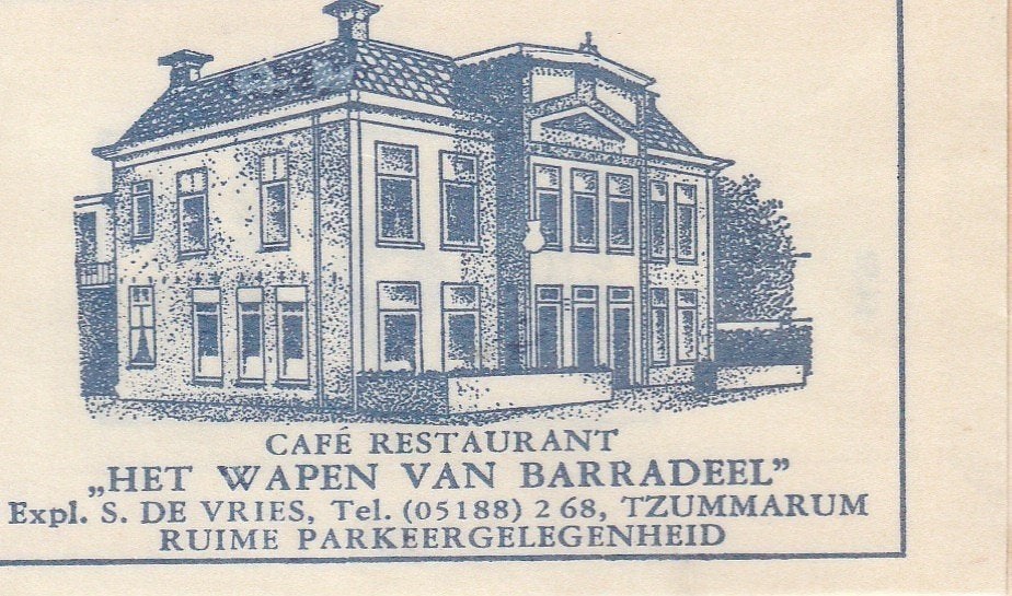 Het Wapen van Barradeel Tzummarum - S de Vries, Ophalen of Verzenden