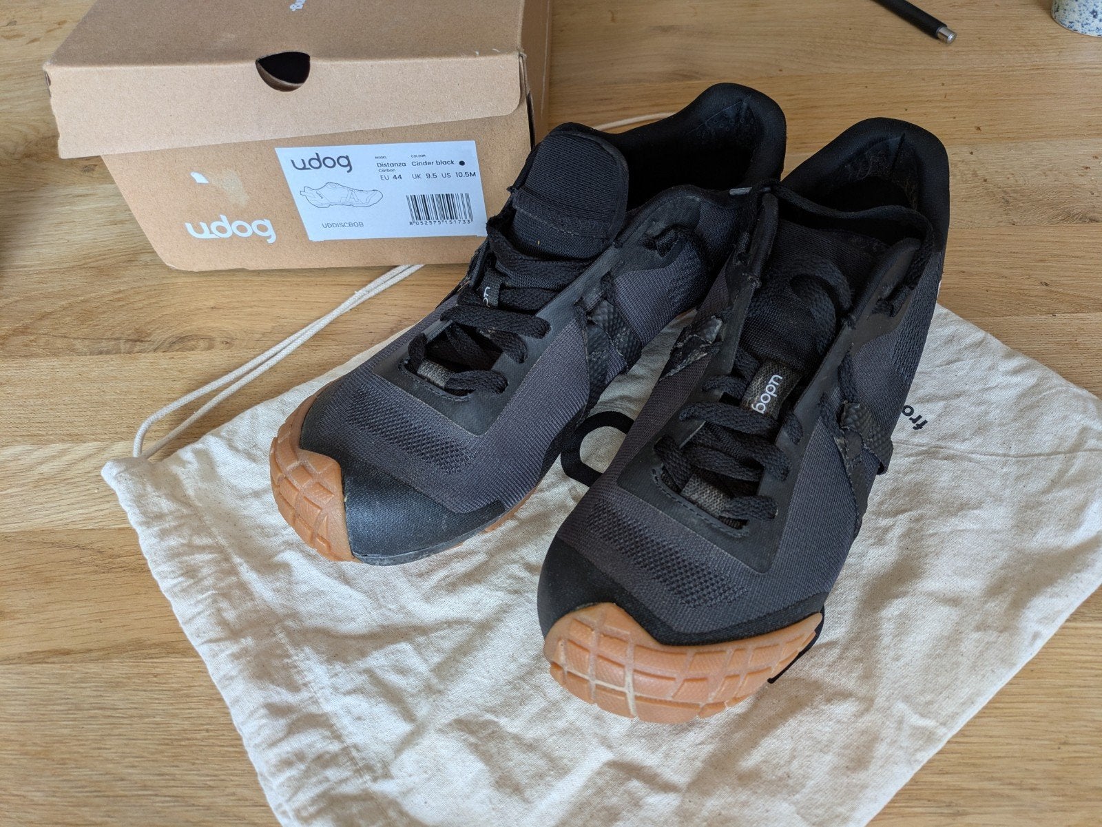 UDOG Distanza Cinder Black Carbon Fietsschoenen EU 44, UDOG, Heren, Schoenen, Overige maten