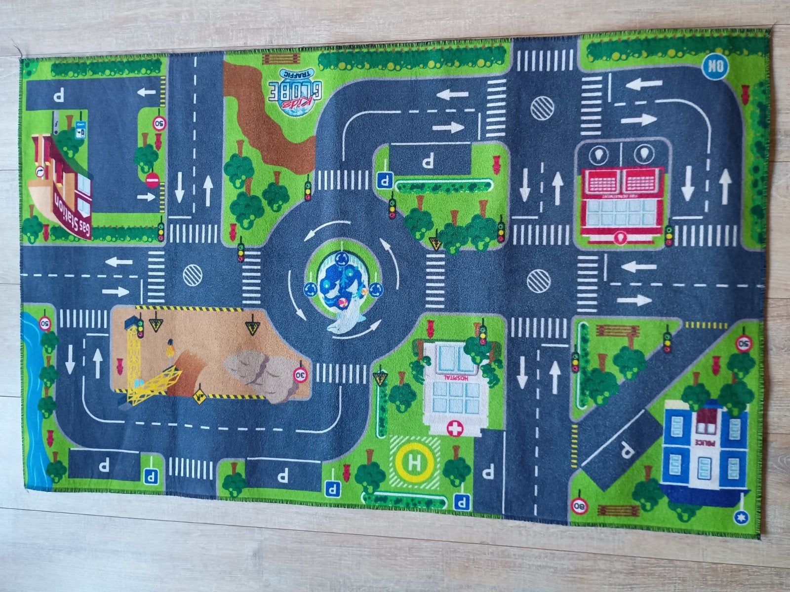 Auto speelkleed met wegen en gebouwen, Kinderen en Baby's, Ophalen of Verzenden, Gebruikt, Jongen of Meisje