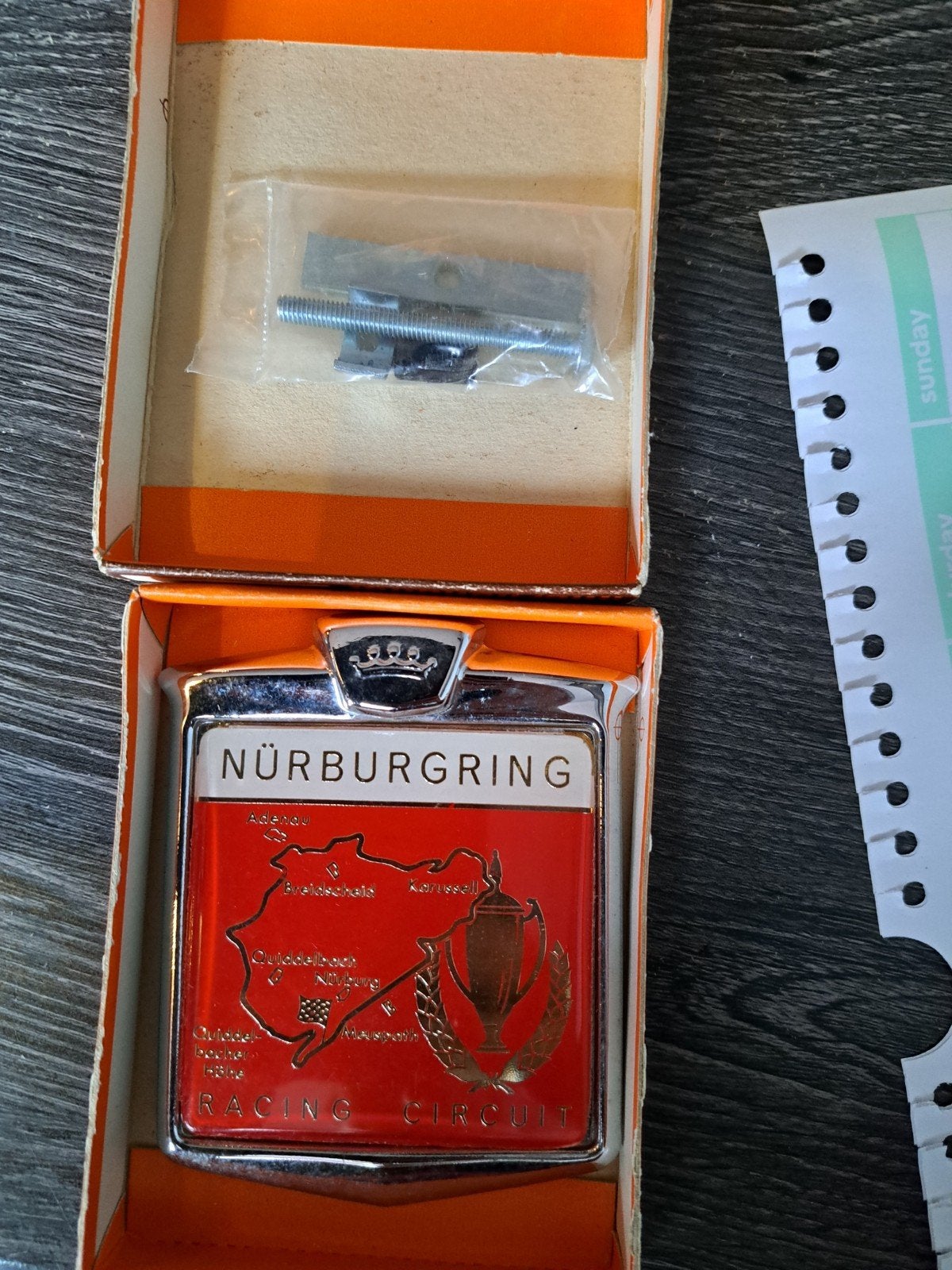 Vintage Nürburgring Racing Circuit Auto Plaquette, Ophalen of Verzenden, Zo goed als nieuw