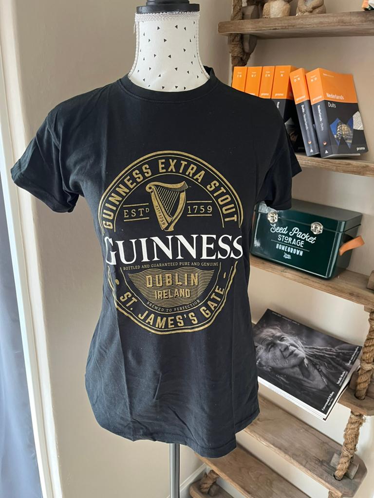 Guinness T-shirt Zwart Maat XS, Ophalen of Verzenden, Zo goed als nieuw, Maat 46 (S) of kleiner, Zwart