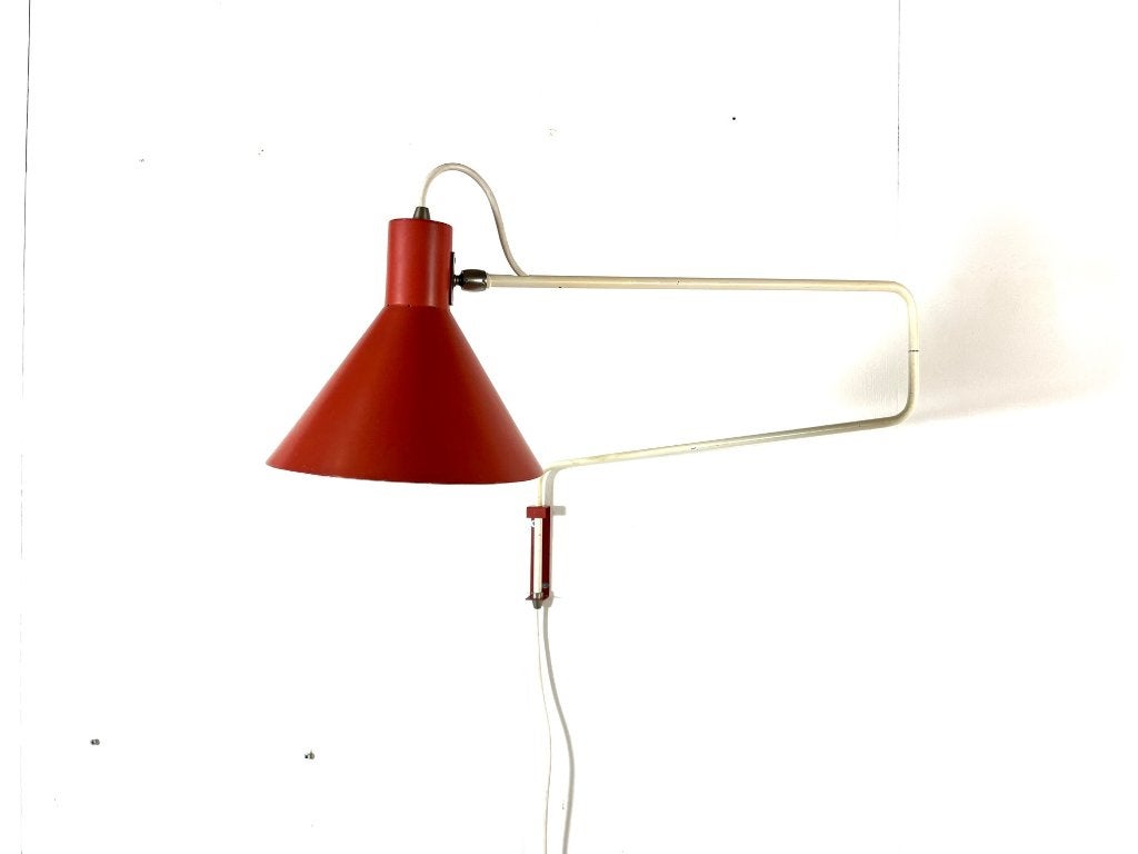 vintage paperclip wand lamp Hoogervorst ,Anvia, jaren 60., Ophalen of Verzenden