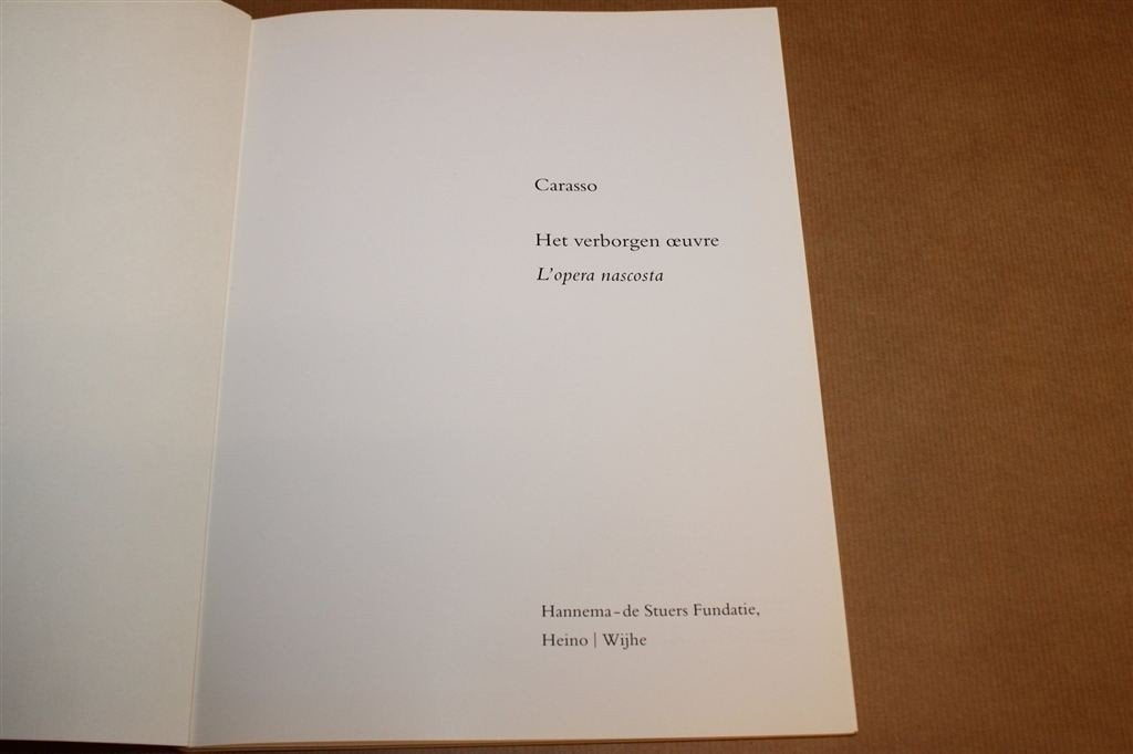 Carasso — Het Verborgen Oeuvre, Tentoonstellingscatalogus, Boeken, Ophalen of Verzenden, Gelezen