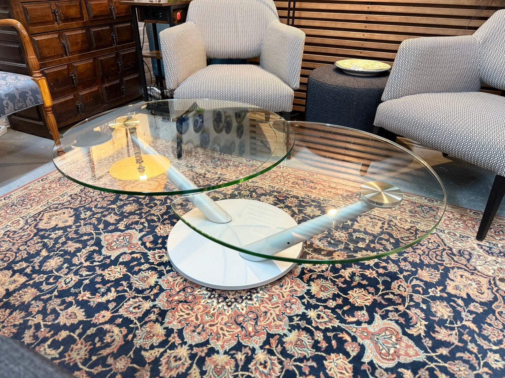 Naos Abra Italiaanse design salontafel, Ophalen, 100 tot 150 cm, Rond, 50 tot 100 cm