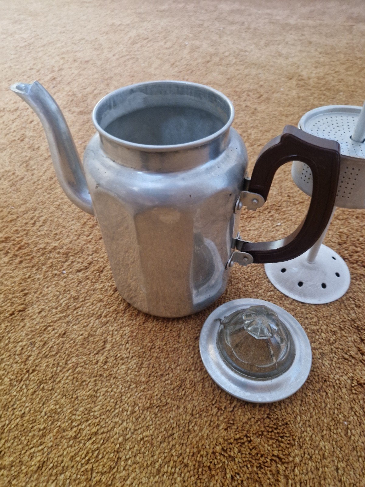 Vintage aluminium percolator koffiepot, Ophalen of Verzenden