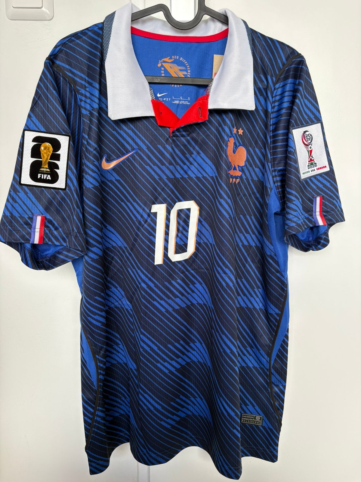 Mbappe Frankrijk wk 2026 thuis shirt large nike real olise, Maat 52/54 (L), Blauw, Nieuw, Ophalen of Verzenden